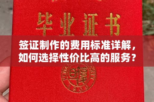 建德签证制作的费用标准详解，如何选择性价比高的服务？